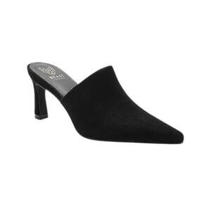 NEW BEAST FASHION women's pointed slip on kitten heels in black